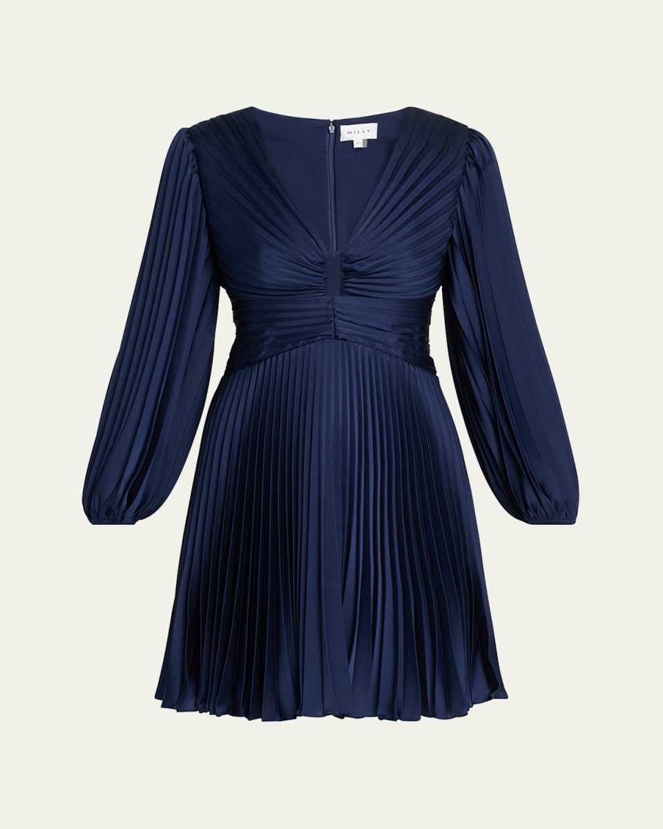 Julia Cutout Pleated A-Line Mini Dress